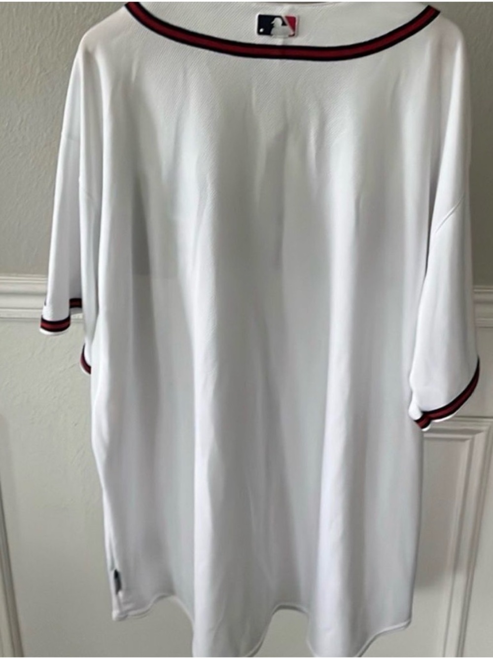 Atlanta Braves Authentic Majestic Jersey Size 60 White MLB On Field - Picture 7 of 10